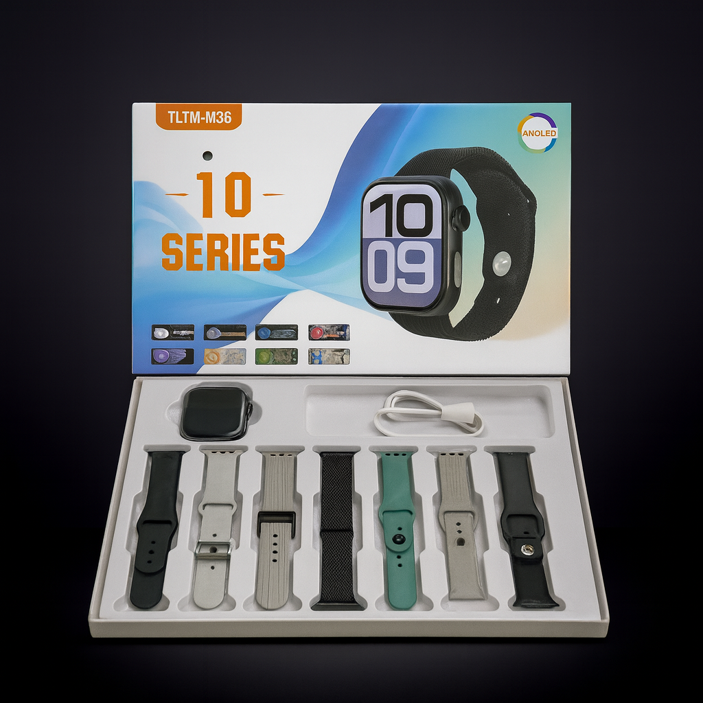 TLTM-M36 Series 10 Smart Watch (7 in 1 Combo Pack)