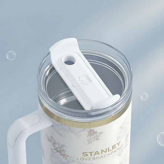 The Stanley X LoveShackFancy Holiday Quencher | 40 OZ - Rosa Beaux Blue