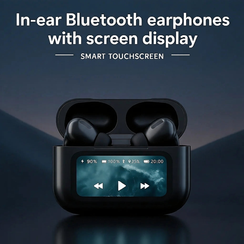 Newly 2025 Original A9 Pro Air pods ANC/ENC Noise Reduction, Touch Screen Control