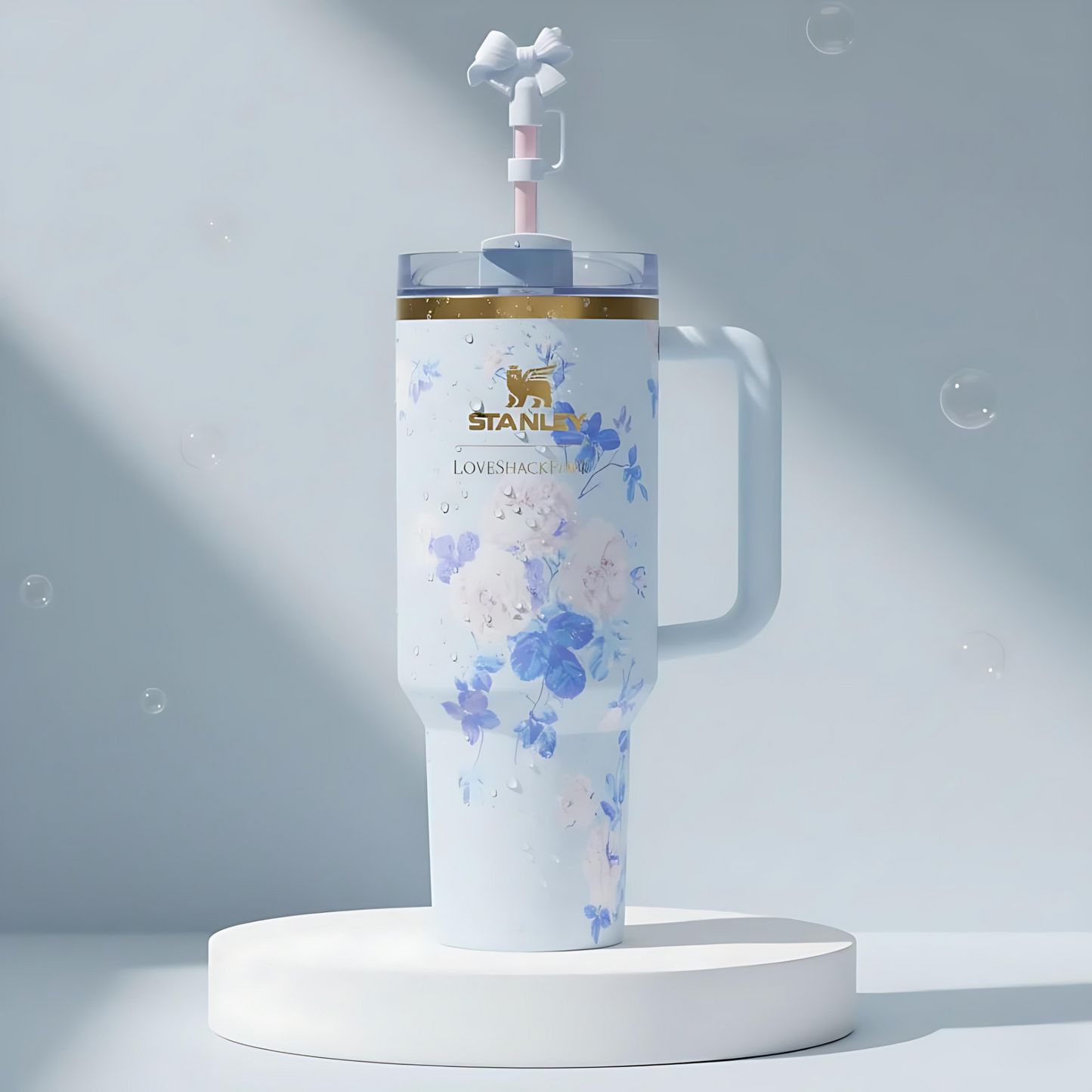 THE STANLEY X LOVESHACKFANCY QUENCHER | 40 OZ | EVERBLOOMING ROSETTES