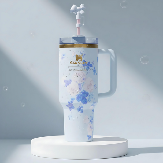 THE STANLEY X LOVESHACKFANCY QUENCHER | 40 OZ | EVERBLOOMING ROSETTES