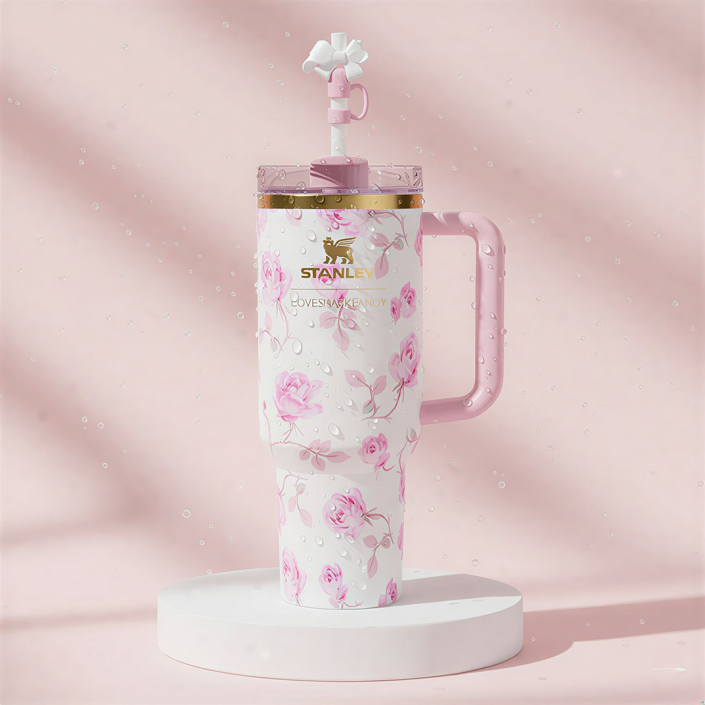 The Stanley x LoveShackFancy Quencher | 40 OZ - Ribbon Rosa