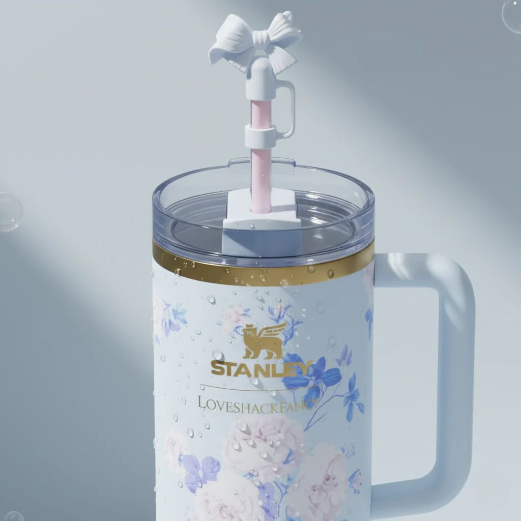 THE STANLEY X LOVESHACKFANCY QUENCHER | 40 OZ | EVERBLOOMING ROSETTES